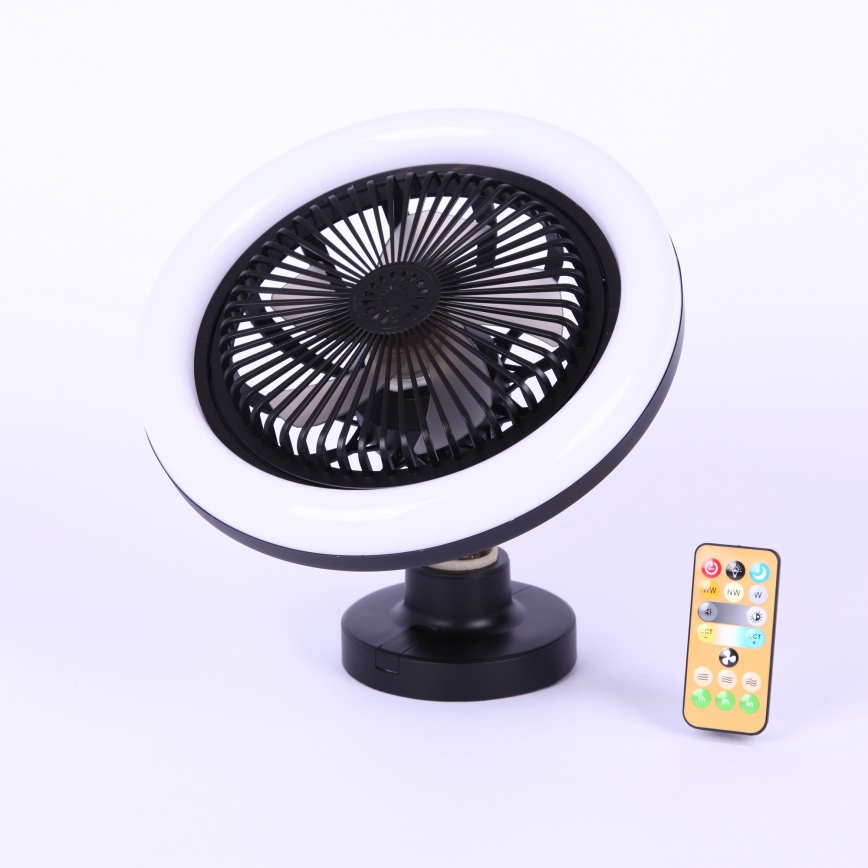Globo - Himmennettävä LED-kattotuuletin LED/20W/230V 3000-6500K musta + kaukosäädin