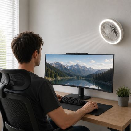 Globo - himmennettävä LED-kattotuuletin LED/20W/230V 3000-6500K valkoinen + kaukosäädin