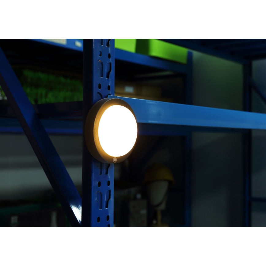 Globo - LED ladattava kosketusseinävalaisin LED/1,2W/3,7V halkaisija 15 cm 1800 mAh musta