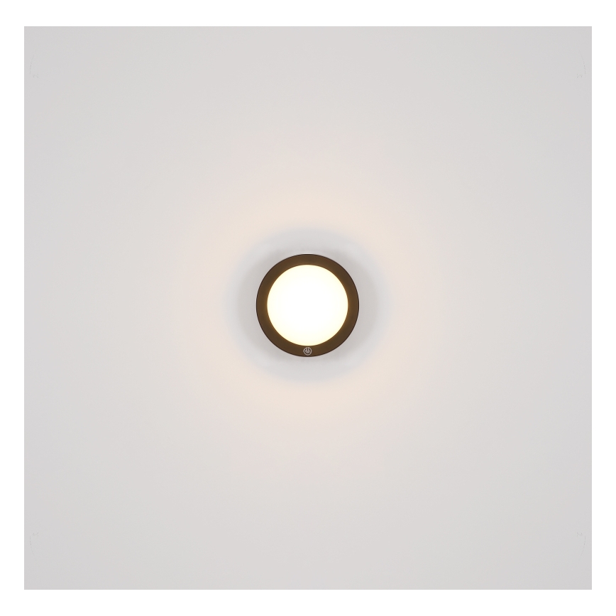 Globo - LED ladattava kosketusseinävalaisin LED/1,2W/3,7V halkaisija 15 cm 1800 mAh musta