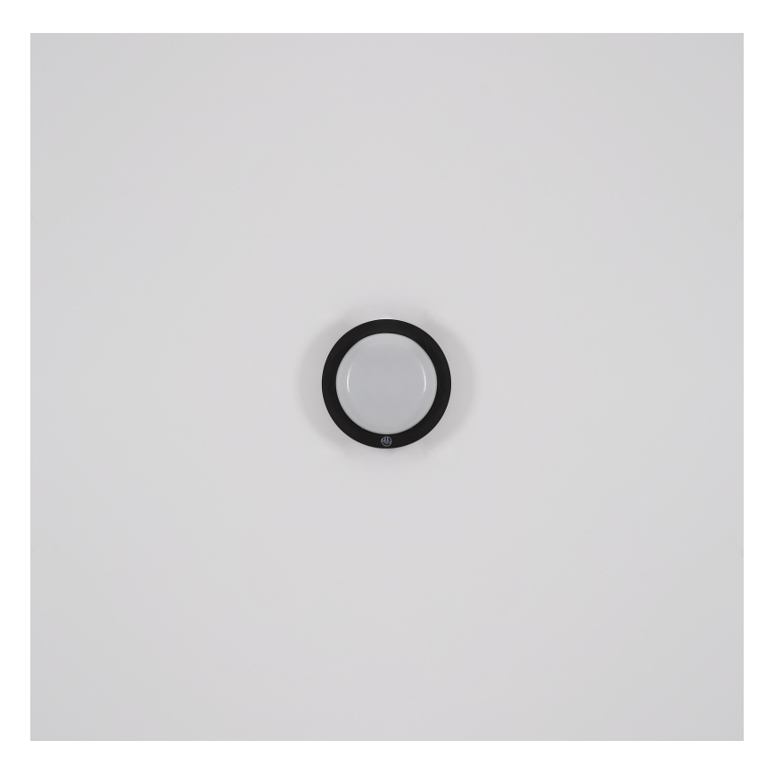 Globo - LED ladattava kosketusseinävalaisin LED/1,2W/3,7V halkaisija 15 cm 1800 mAh musta