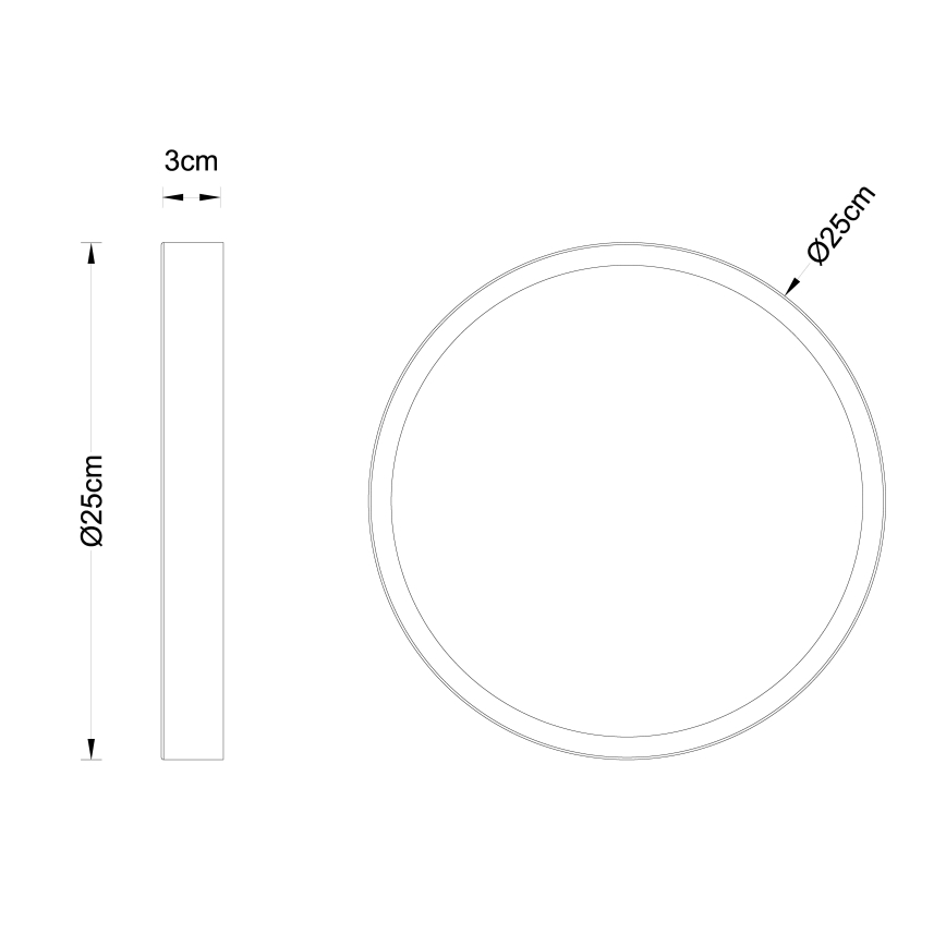 Globo - LED-kattovalaisin LED/15W/230V halkaisija 25 cm