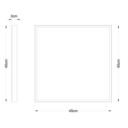 Globo - LED-kattovalaisin LED/30W/230V 45x45 cm