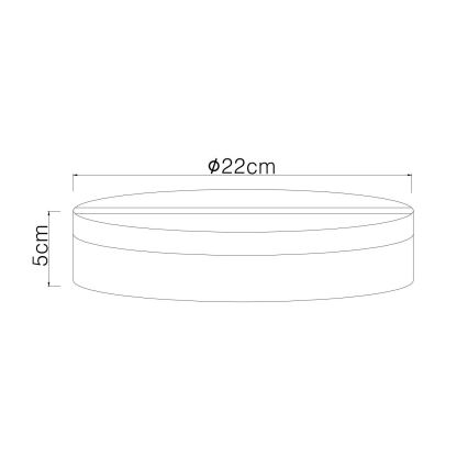 Globo - LED-kattovalaisin LED/12W/230V 4000K halkaisija 22 cm musta