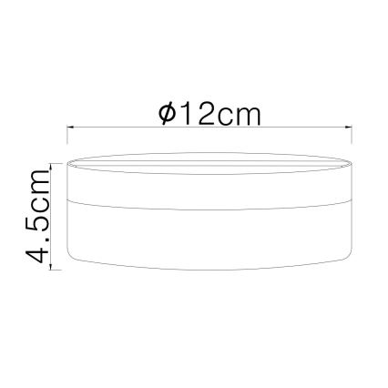 Globo - LED-kattovalaisin LED/8W/230V 4000K halkaisija 12 cm musta