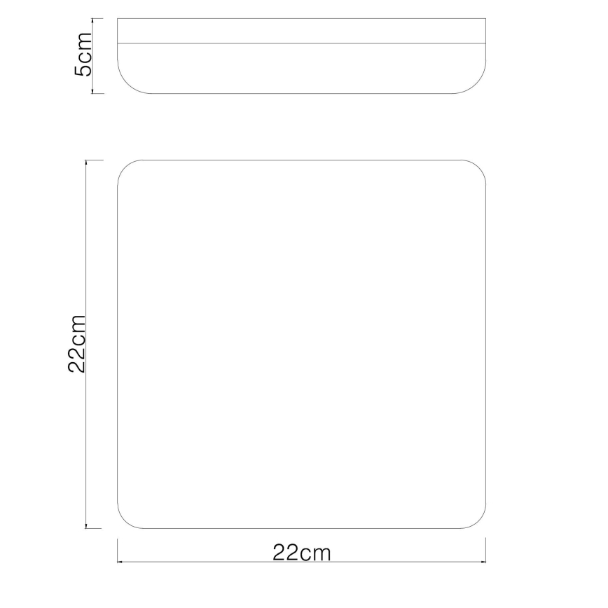 Globo - LED-kattovalaisin LED/12W/230V 4000K 22x22 cm musta