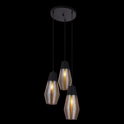 Globo 15043-3 - Kattokruunu narulla WAYNE 3xE27/60W/230V