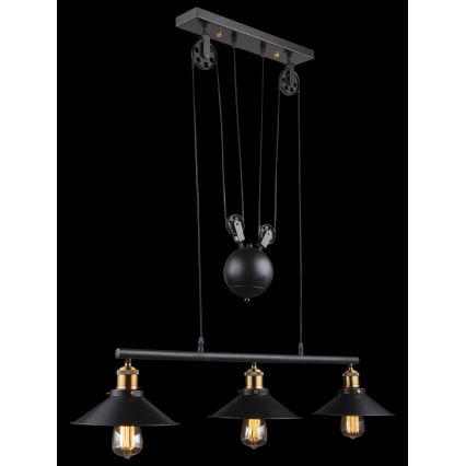 Globo - Kattokruunu johdossa 3xE27/60W/230V