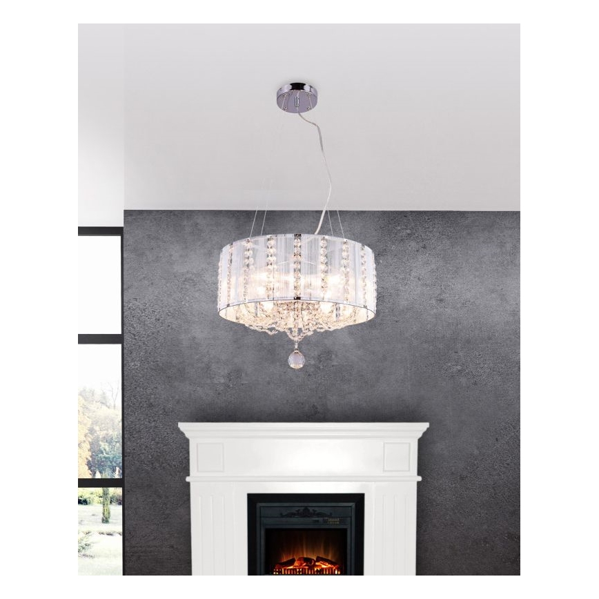 Globo - Kristallikruunu narussa 4xE14/40W/230V