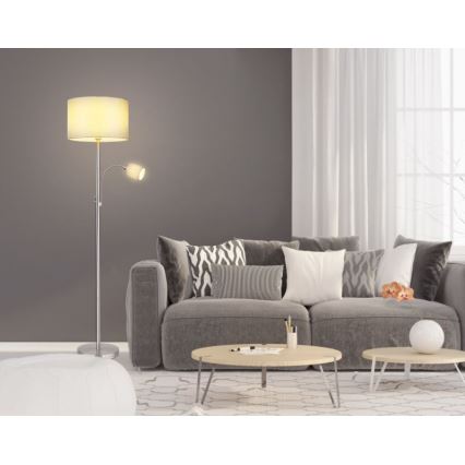 Globo - Lattialamppu 1xE27/40W/230V + 1xE14/25W