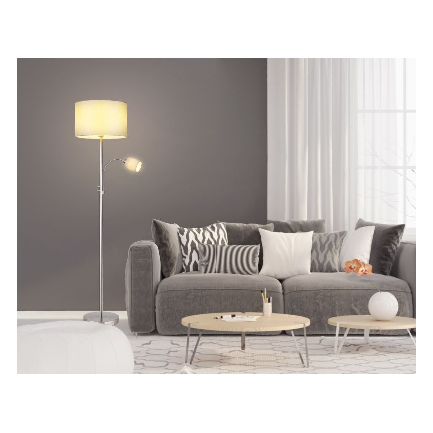 Globo - Lattialamppu 1xE27/40W/230V + 1xE14/25W