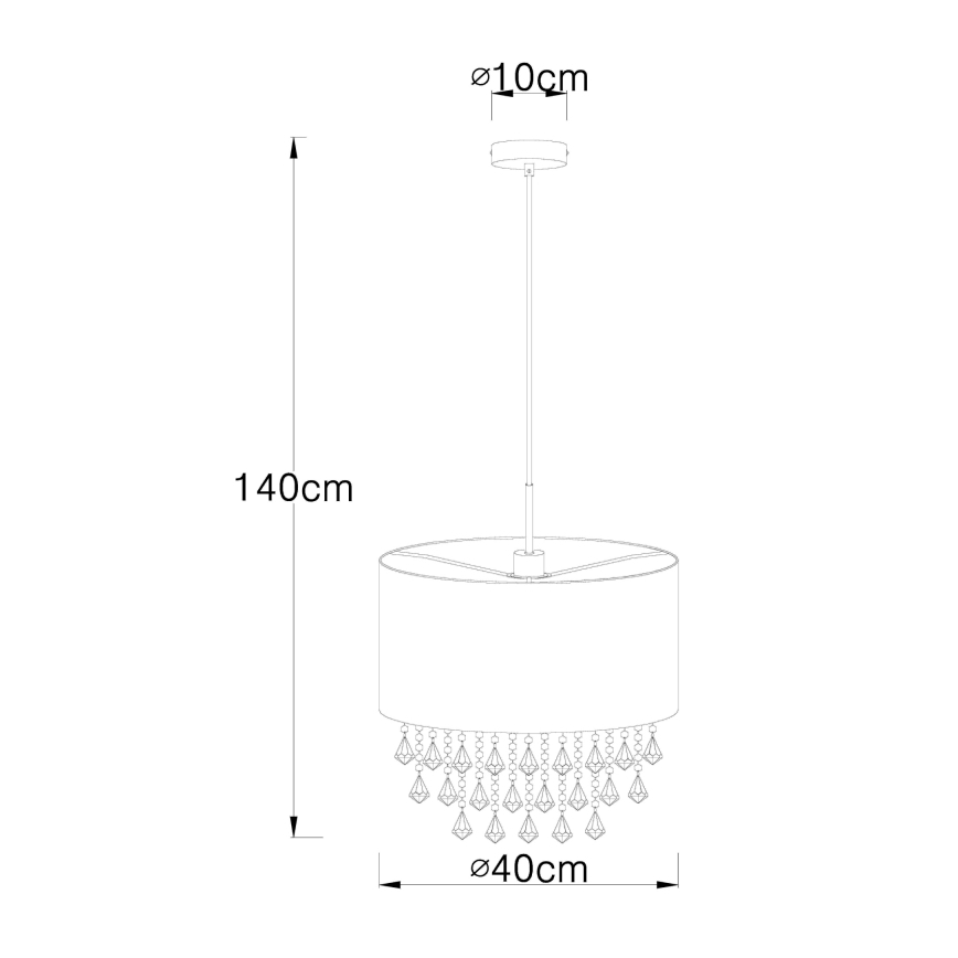 Globo - Kattokruunu johdossa 1xE27/60W/230V
