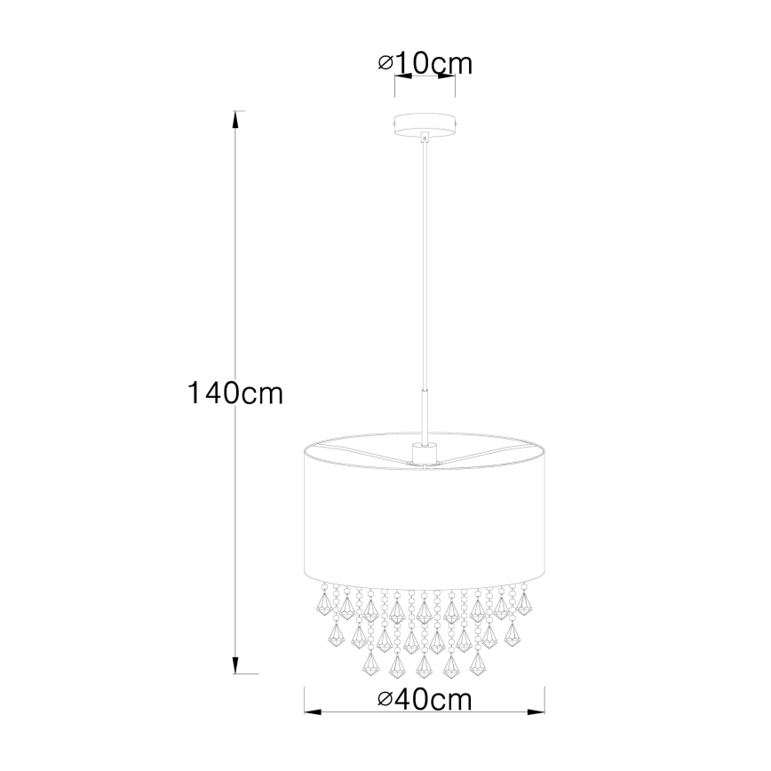 Globo - Kattokruunu johdossa 1xE27/60W/230V