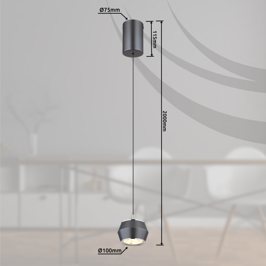 Globo - LED-kattokruunu johdossa LED/6W/230V