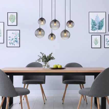 Globo - Kattokruunu johdossa 6xE27/60W/230V