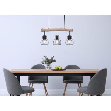 Globo - Kattokruunu narulla 3xE27/40W/230V