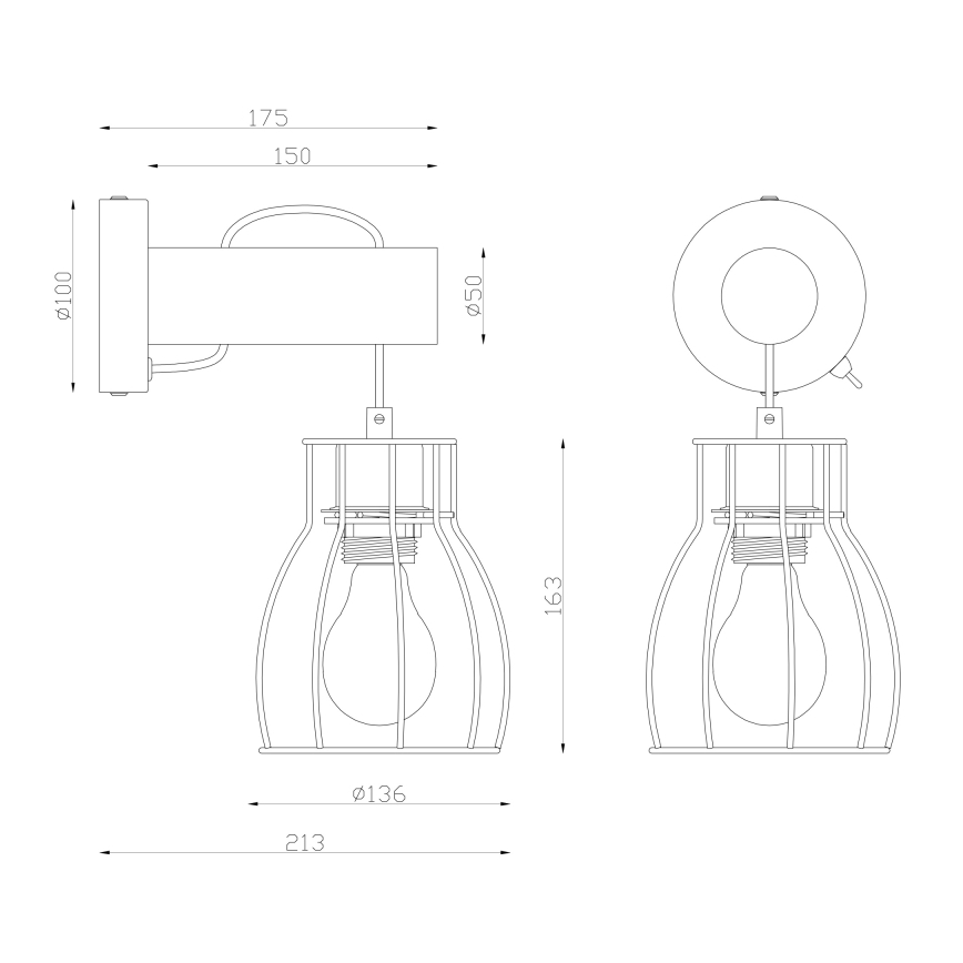 Globo - Seinävalaisin 1xE27/40W/230V