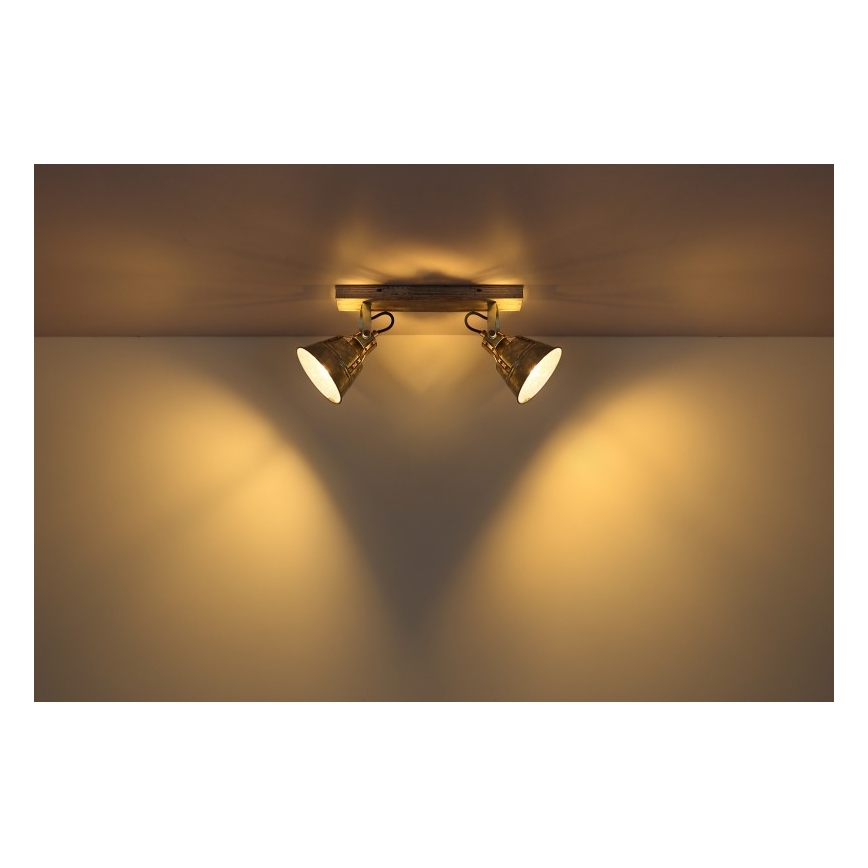 Globo - Kohdevalo 2xE27/60W/230V jalokuusi