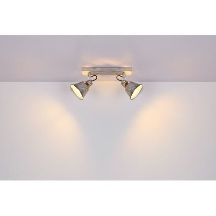 Globo - Kohdevalo 2xE27/60W/230V jalokuusi