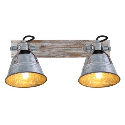 Globo - Kohdevalo 2xE27/60W/230V jalokuusi