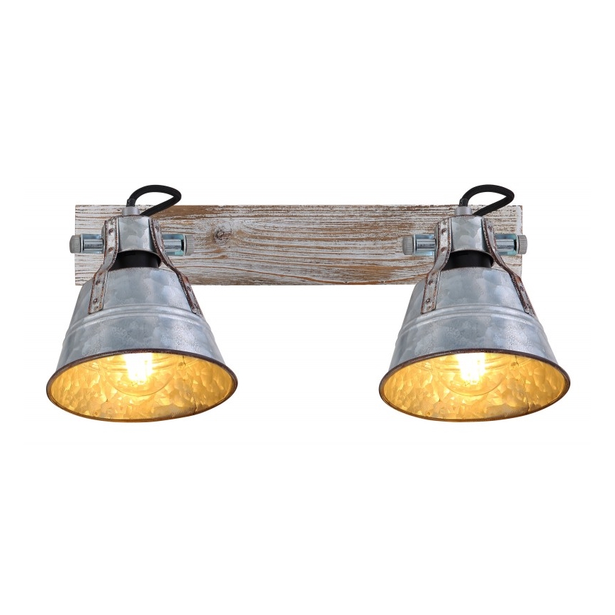 Globo - Kohdevalo 2xE27/60W/230V jalokuusi