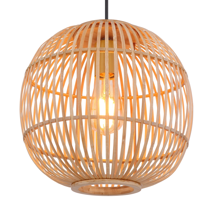 Globo - Kattokruunu johdossa 1xE27/60W/230V bambu
