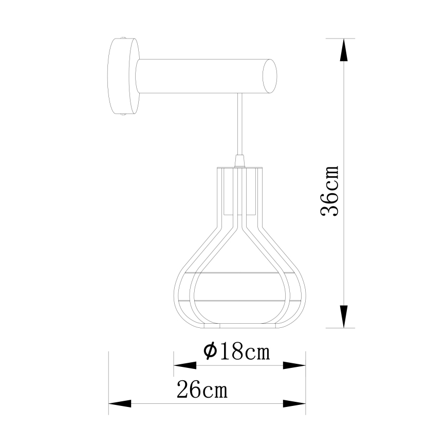 Globo - Seinävalaisin 1xE27/60W/230V