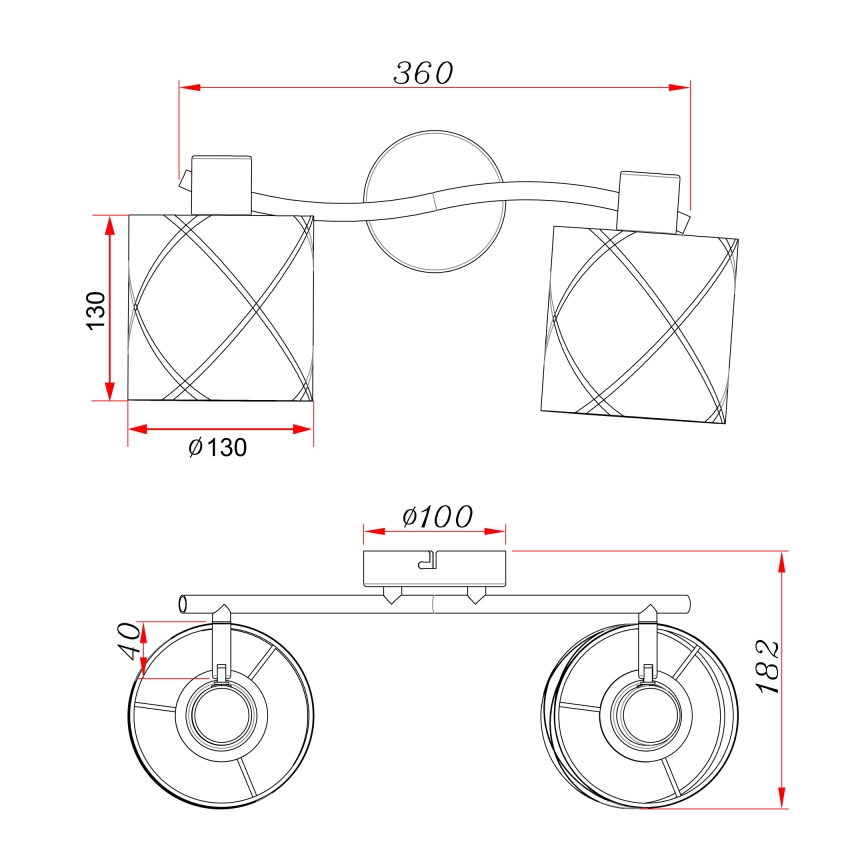 Globo - Kohdevalo 2xE27/25W/230V