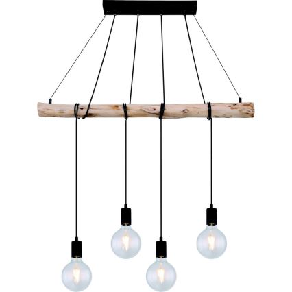 Globo - Kattokruunu narulla 4xE27/60W/230V