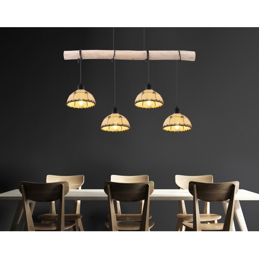 Globo - Kattokruunu narulla 4xE27/60W/230V