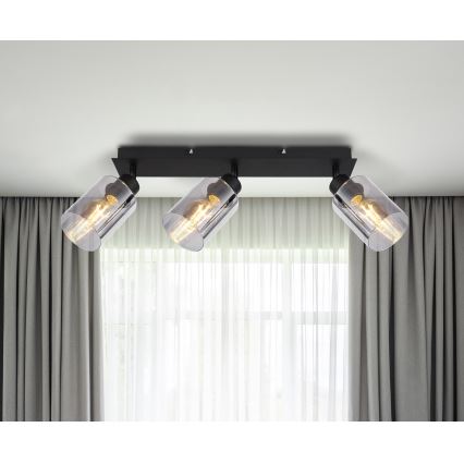 Globo - Kohdevalo 3xE27/15W/230V musta