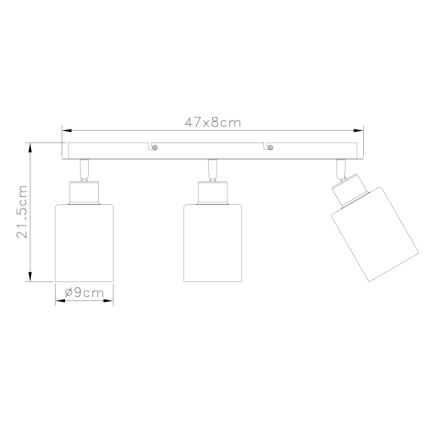 Globo - Kohdevalo 3xE27/15W/230V musta