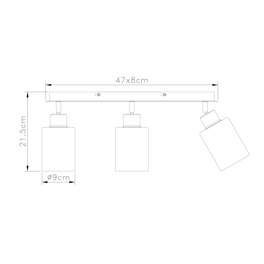 Globo - Kohdevalo 3xE27/15W/230V musta