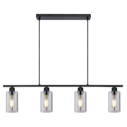 Globo - Kattokruunu johdossa 4xE27/60W/230V musta