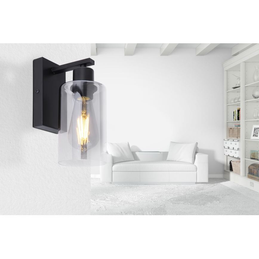 Globo - Seinävalaisin 1xE27/60W/230V musta