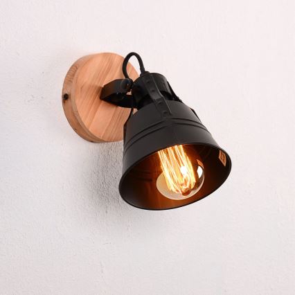 Globo - Seinäkohdevalo 1xE27/60W/230V jalokuusi