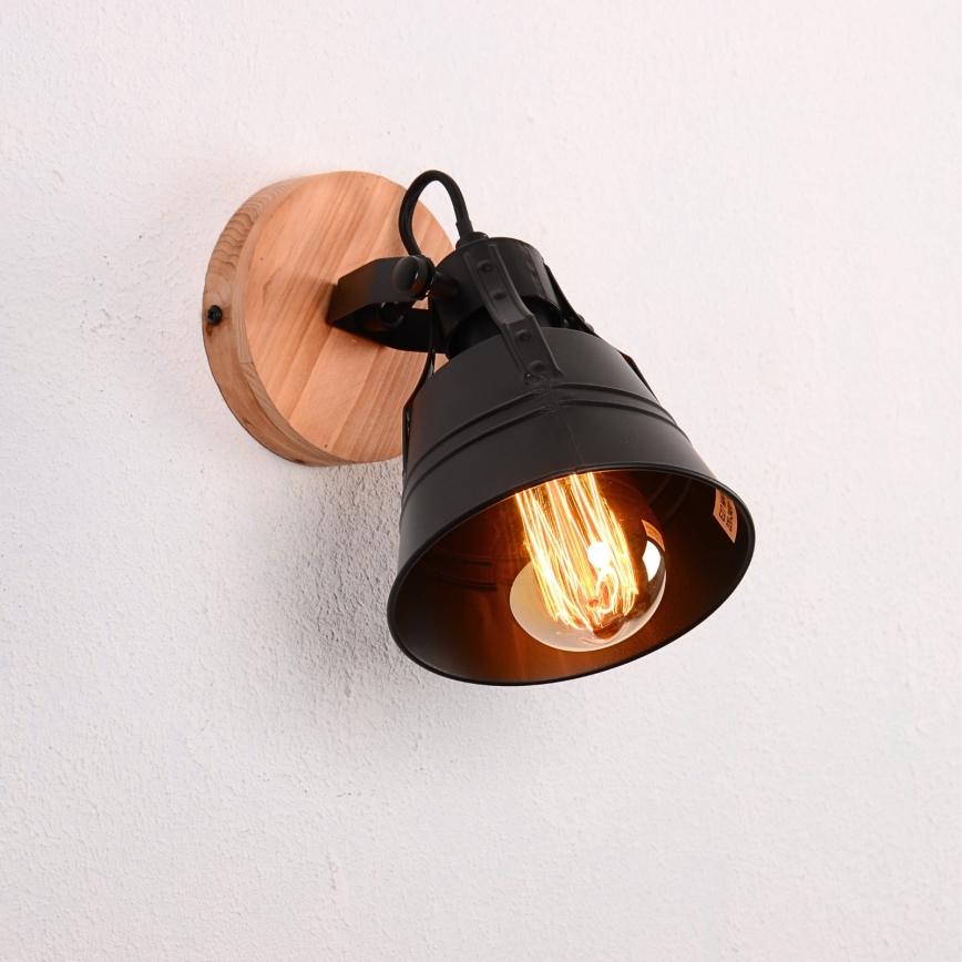 Globo - Seinäkohdevalo 1xE27/60W/230V jalokuusi