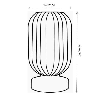 Globo - Pöytävalaisin 1xE27/40W/230V ruskea