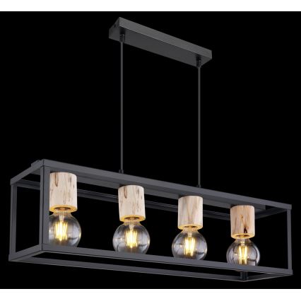 Globo - Kattokruunu narulla 4xE27/60W/230V