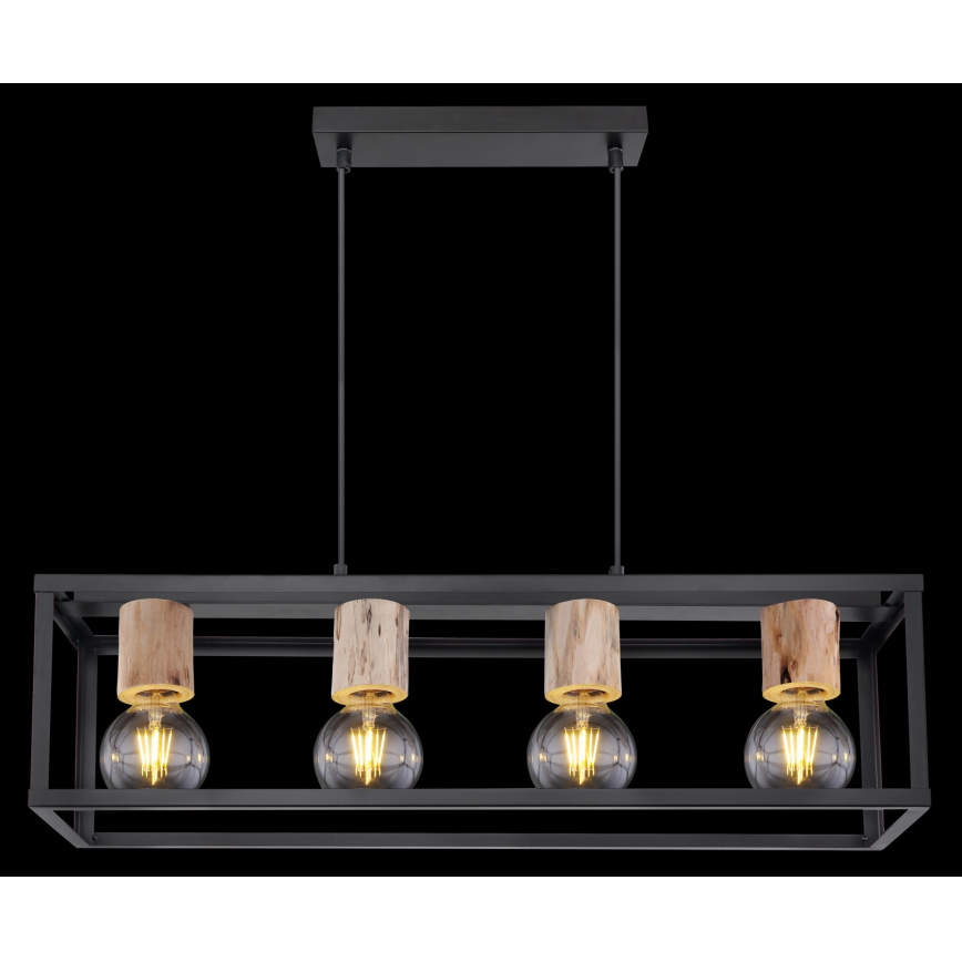 Globo - Kattokruunu narulla 4xE27/60W/230V