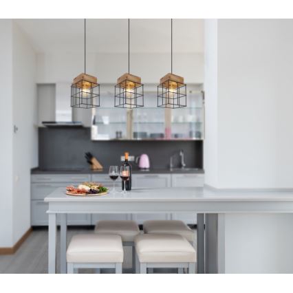 Globo - Kattokruunu johdossa 3xE27/60W/230V