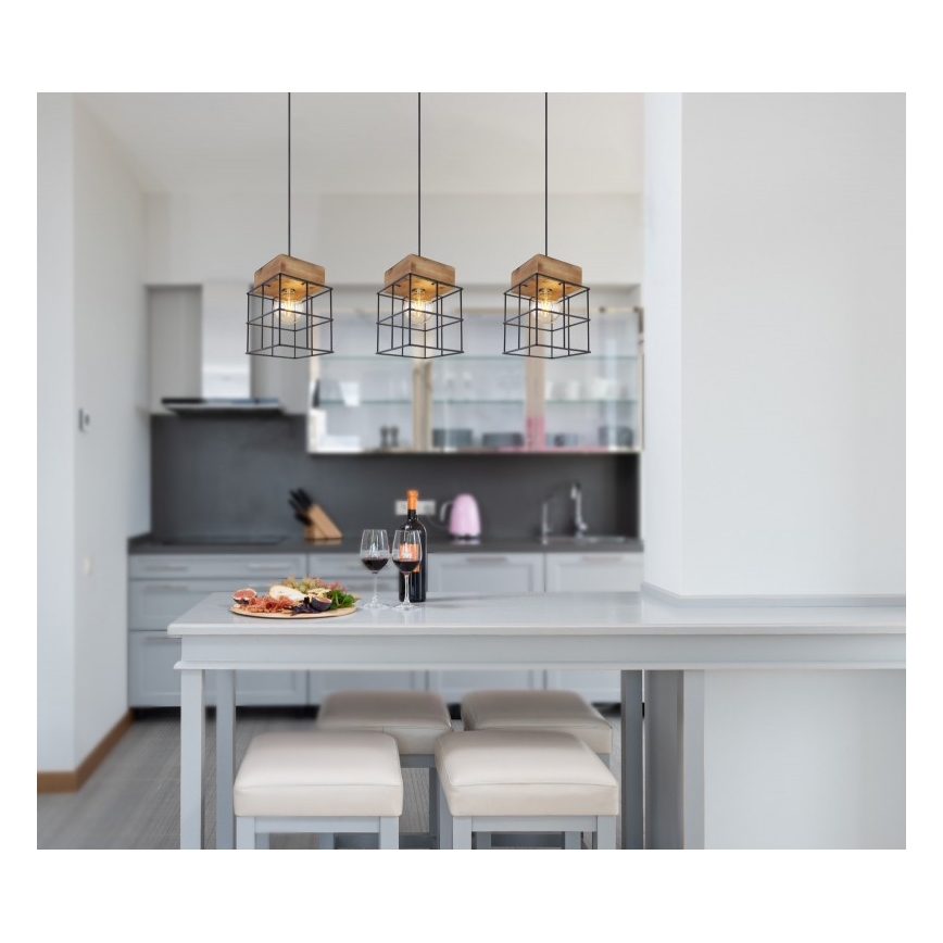 Globo - Kattokruunu johdossa 3xE27/60W/230V