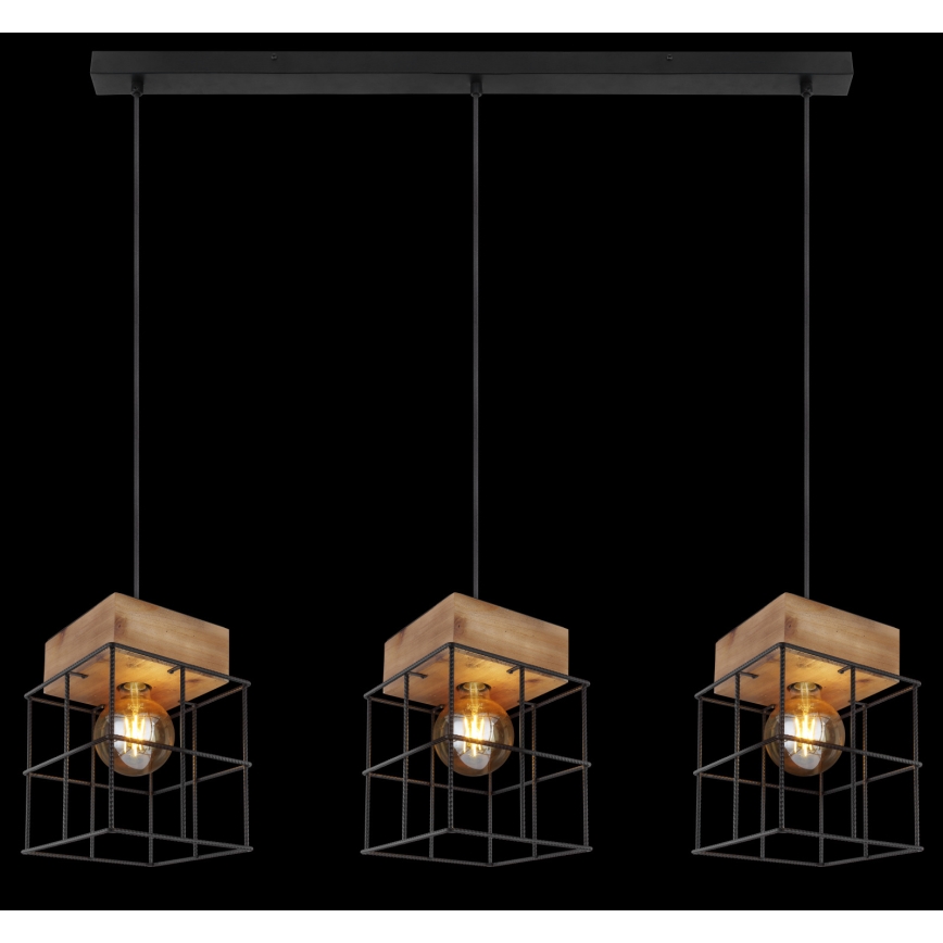 Globo - Kattokruunu johdossa 3xE27/60W/230V