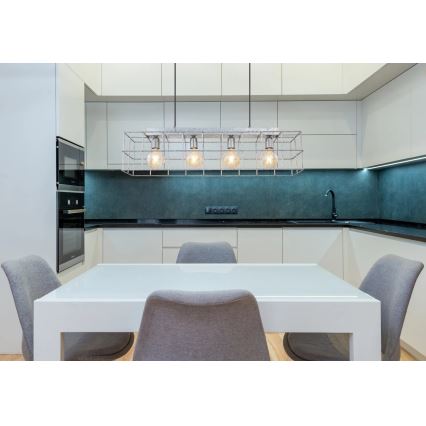 Globo 15530Z-4H - Kattokruunu johdossa MERRIL 4xE27/60W/230V