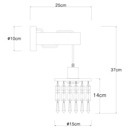 Globo 15533W - Seinävalaisin COMMA 1xE27/40W/230V