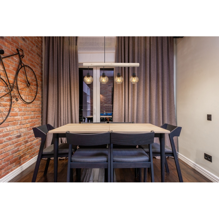 Globo - Kattokruunu johdossa 4xE27/15W/230V