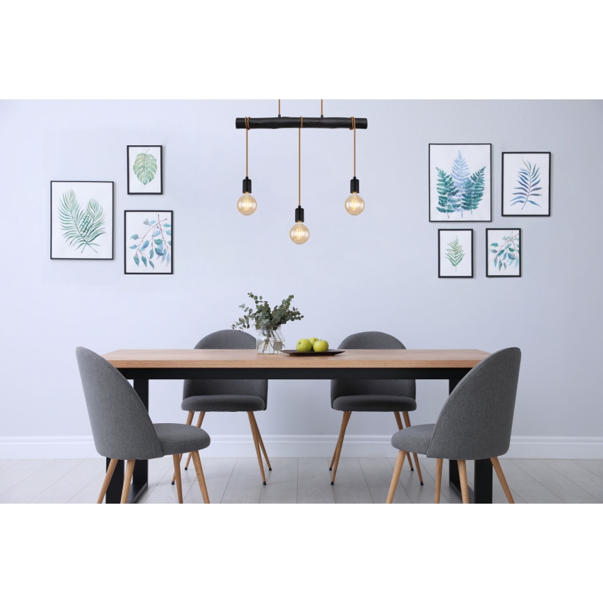 Globo - Kattokruunu johdossa 3xE27/60W/230V