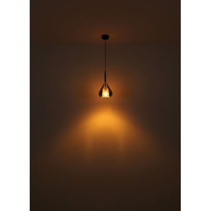 Globo - Kattokruunu johdossa 1xE27/60W/230V halkaisija 20 cm musta