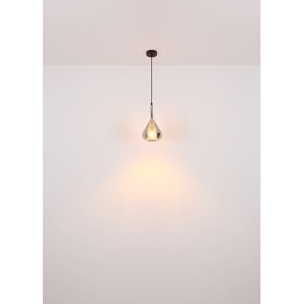 Globo - Kattokruunu johdossa 1xE27/60W/230V halkaisija 20 cm musta