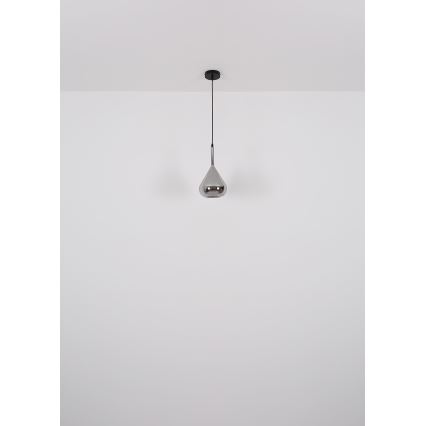 Globo - Kattokruunu johdossa 1xE27/60W/230V halkaisija 20 cm musta